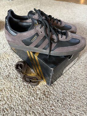 Adidas Samba ADV x Kader Sylla Black Brown Gum Men's Size 10 IF9235